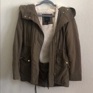Forever 21 Sherpa Lined Zip-Up Jacket
